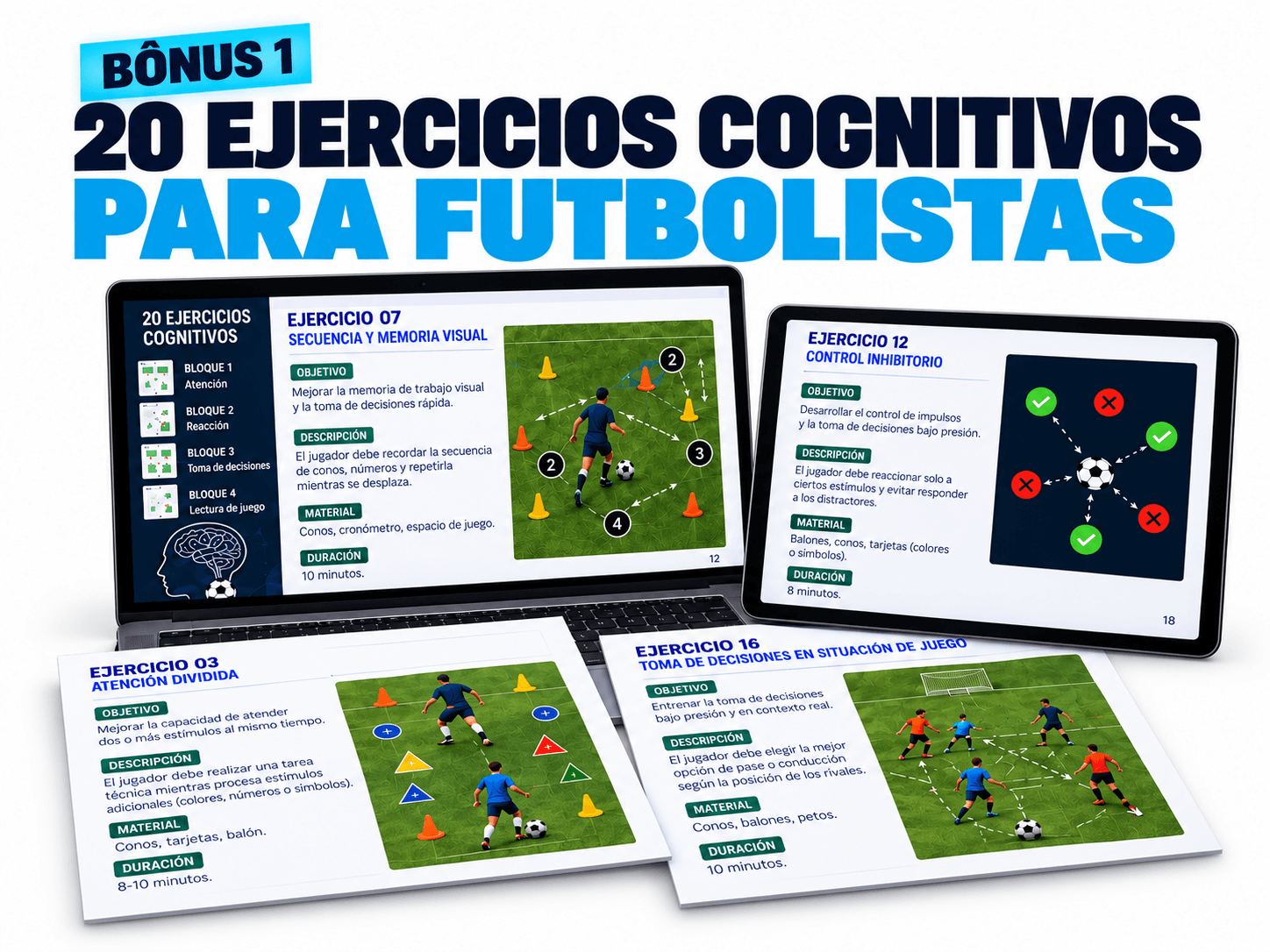 20 Ejercicios Cognitivos para Futbolistas