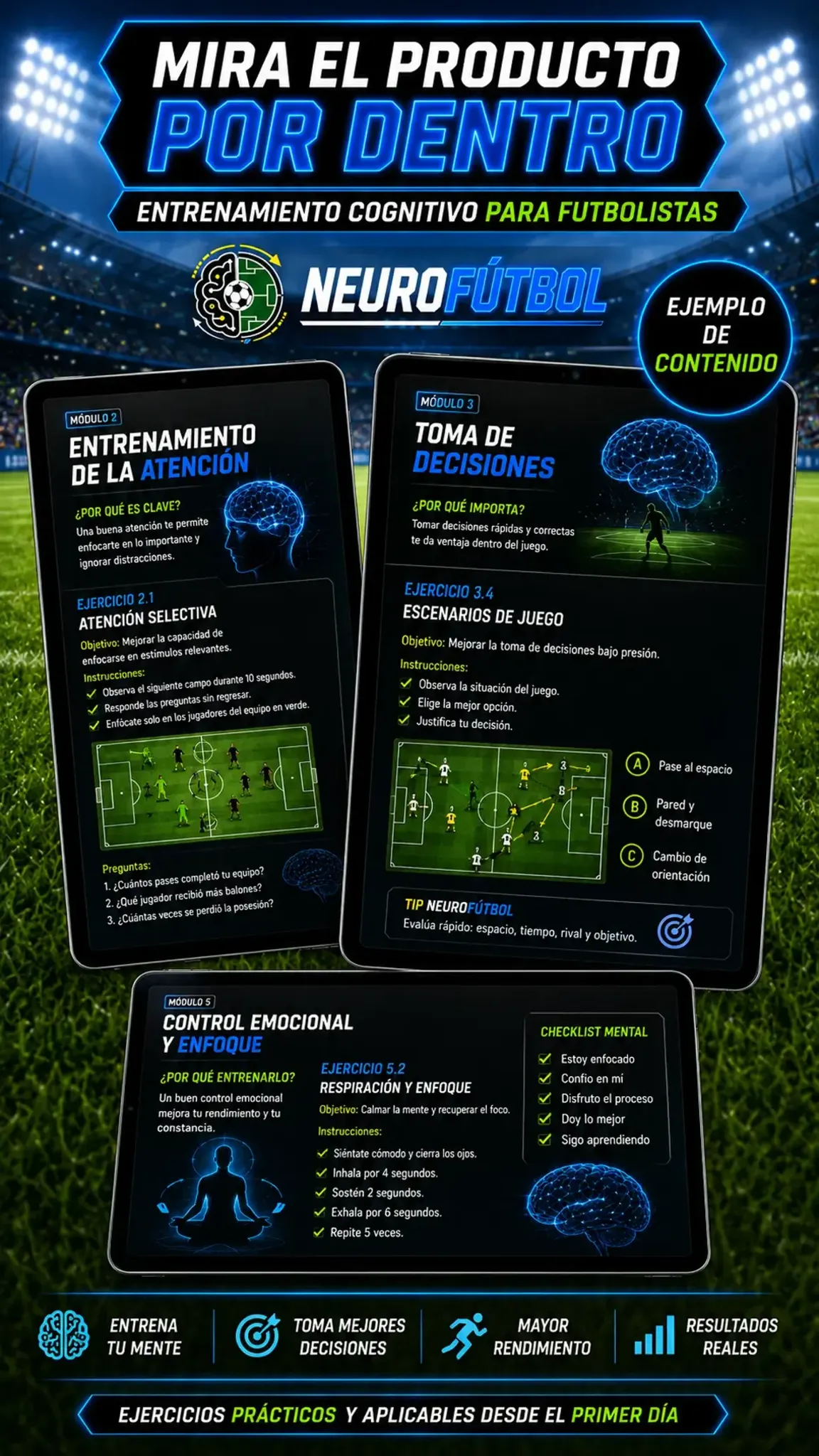 Módulos internos de NEUROFÚTBOL